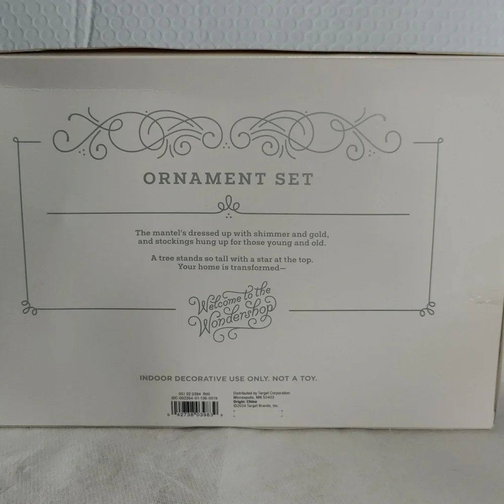 Target Wondershop 6 pc Bullseye Christmas Ornament Set Dog Truck Basket Sweater